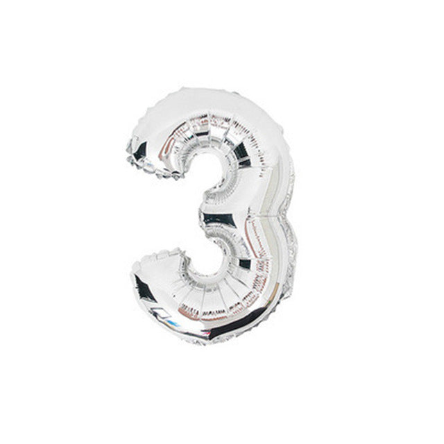 Number Foil Balloons 40 inches Gold Silver and Rose Gold for Birthday Anniversary Party - BigBeryl