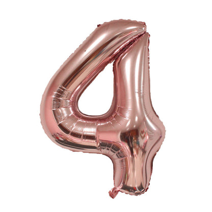 Number Foil Balloons 32 inches Gold Silver and Rose Gold - BigBeryl