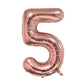 Number Foil Balloons 16 inches Gold Silver and Rose Gold - BigBeryl
