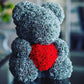 Forever Rose Teddy Bear With Heart - BigBeryl