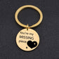 YOU'RE MY MISSING PIECE Engraved Round Key Chain for Couples - BigBeryl