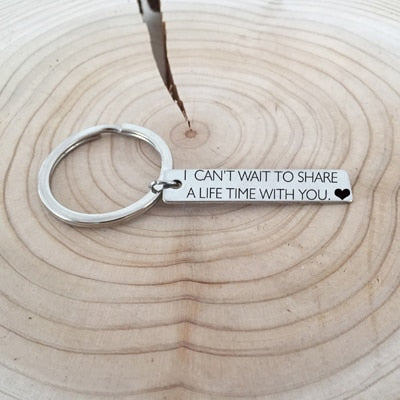 LIFETIME TOGETHER Engraved Key Chain for Couples - BigBeryl