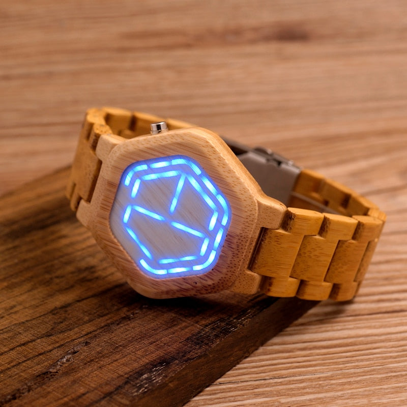 LED Bamboo Wood Watches - BigBeryl