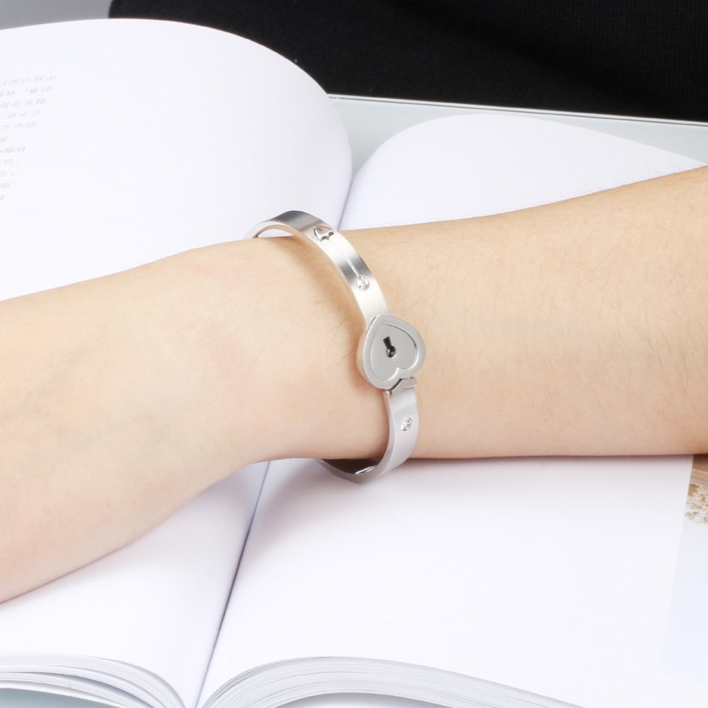 Lock Bracelet And Key Necklace Titanium Steel Couples Jewelry Romantic Gift  | Fruugo BH