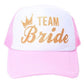 Bachelorette Party Beach Hats Pink And White [NEW] - BigBeryl